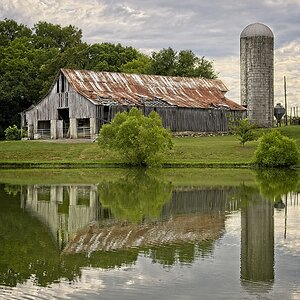 Harlinsdale Farms - Barn & Silo on Pond