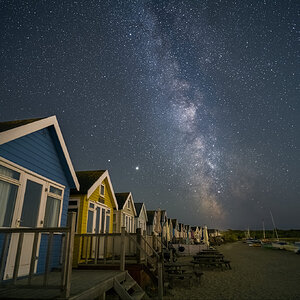 Mudeford Beach Huts Milky Way brighter 20200725 Beachhuts Milky Way.jpg