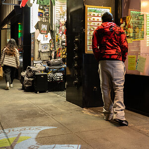 Reading a menu in Downtown San Francisco at night.jpg