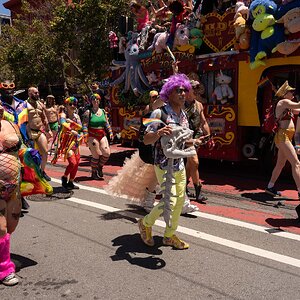 San Francisco Pride Parade 2026 - Walking with the Heavy Petting Bus