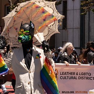 San Francisco Pride Parade 2026 - Leather Dog Mask with white suit