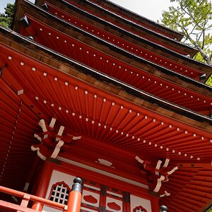 Red Pagoda at the Japanese Tea Garden in San Francisco