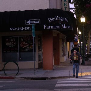 Old Man in Fron of the Meat Wagon