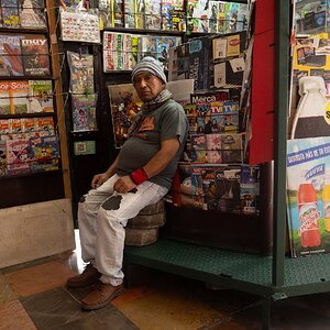 Man at Magazine Stand in Publa City