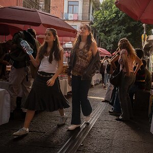 Women  at street faire in Puebla, Mexico
