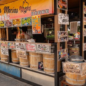 Drinks, Ice Cream and more at this stand in Puebla