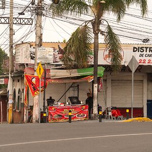 A Business on the corner of a town outside of Puebla, Mexico