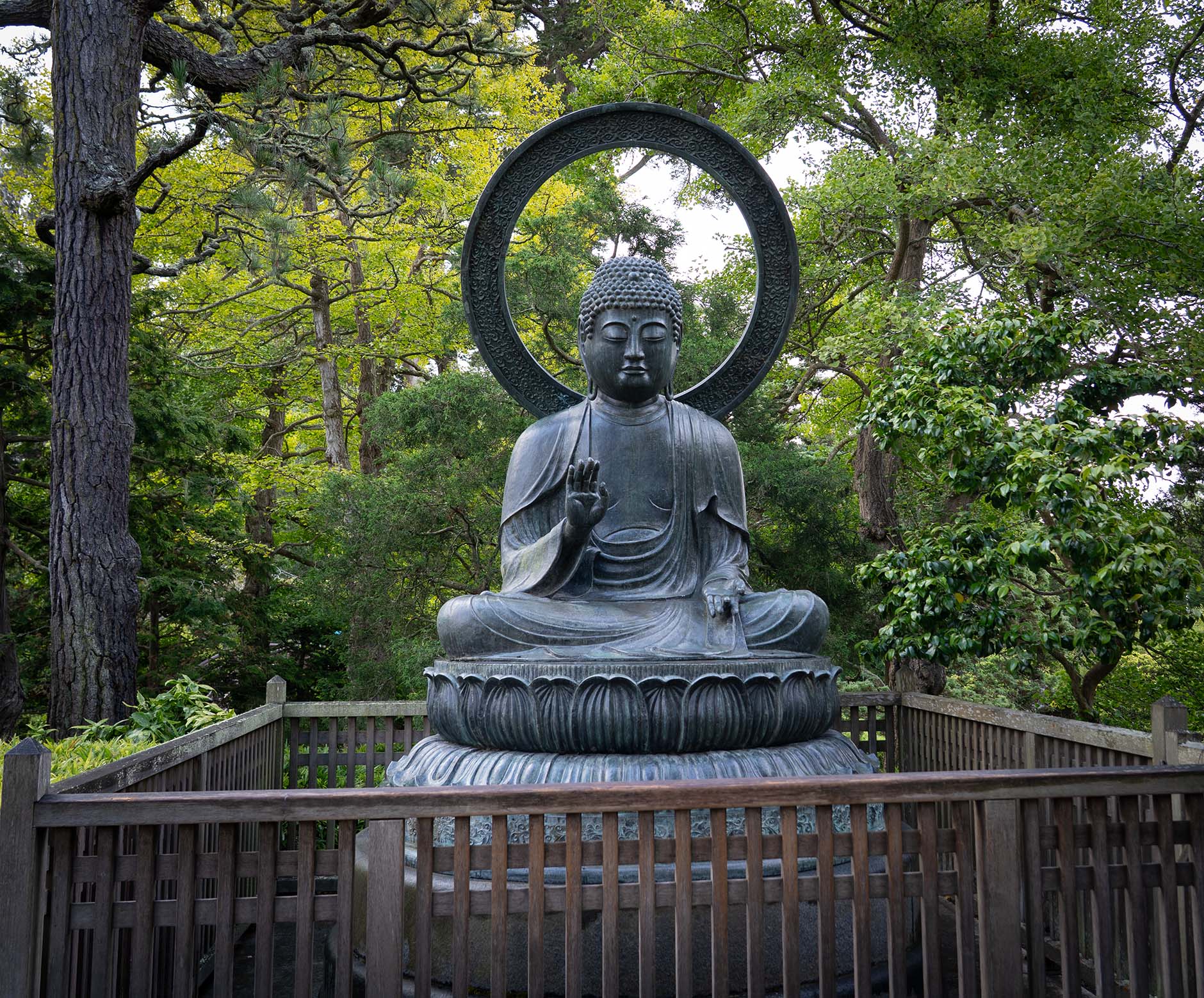 Budda protects the Japanese Tea Garden