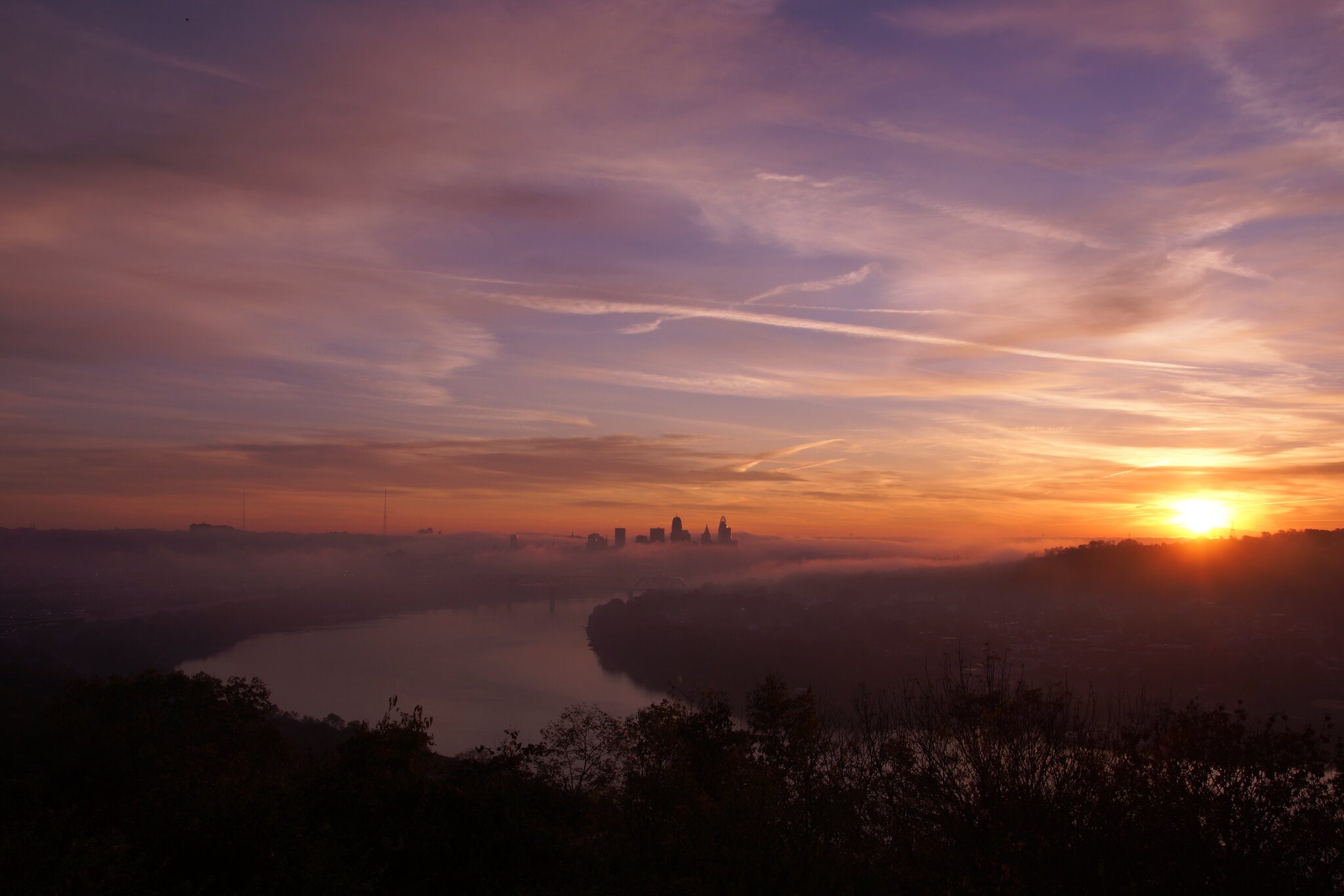 Early morning from Mt. Echo park Cincinnati, Ohio.