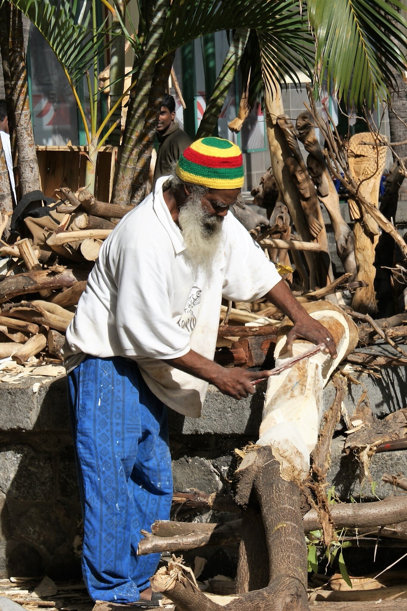 Le sculpteur de bois - Port Louis - Mauritius Island