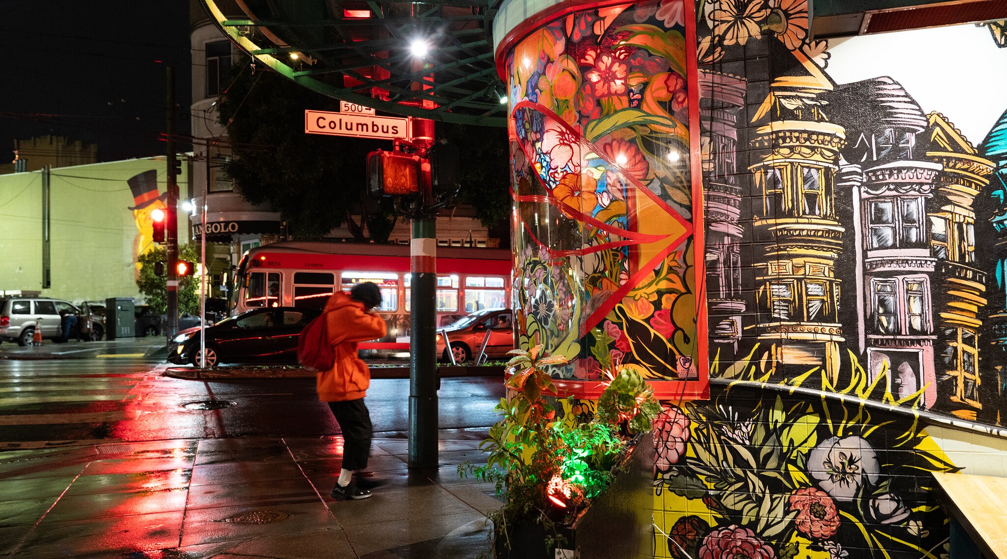 North Beach at night in the rain-Reds Restaurant.jpg