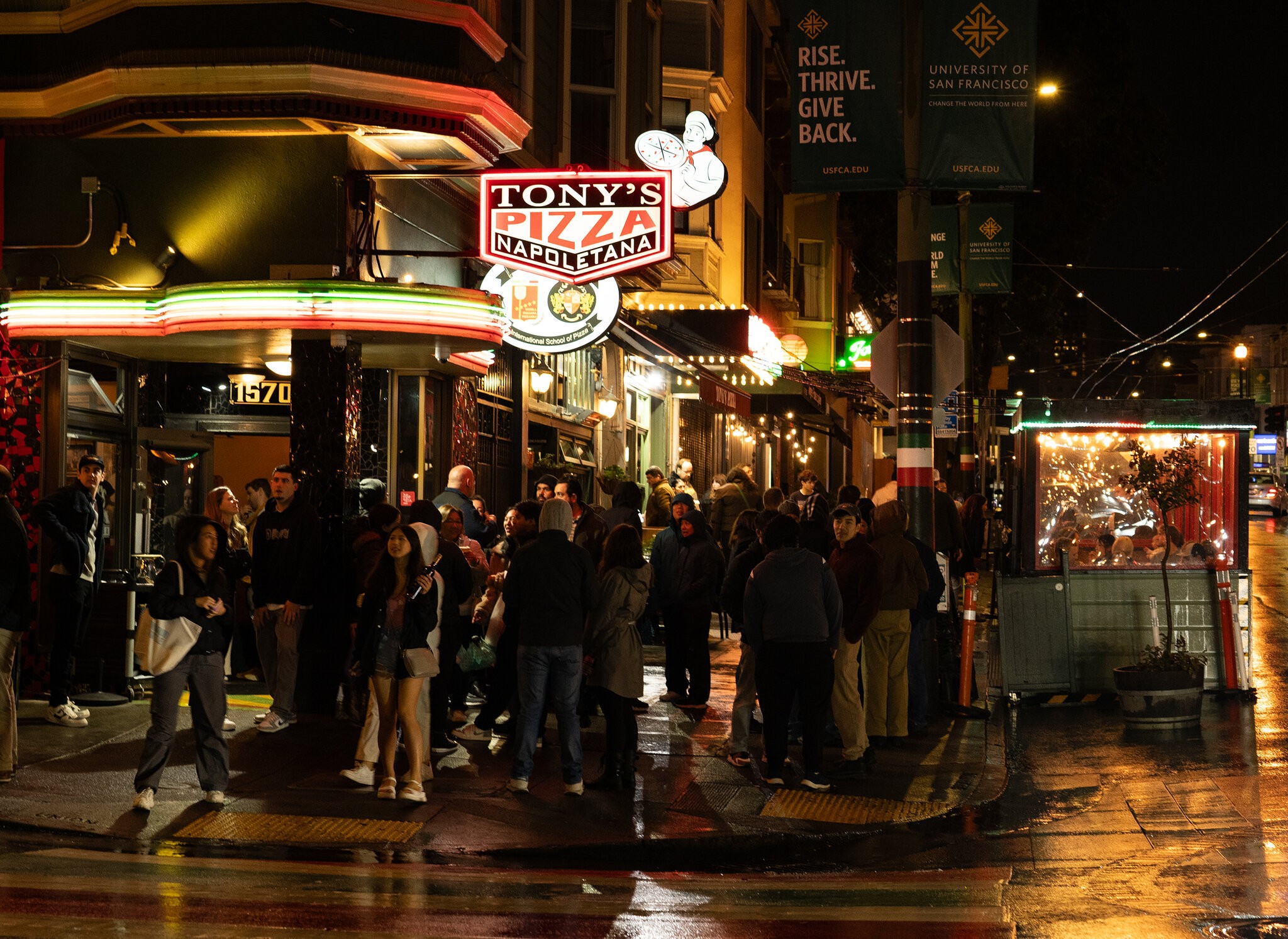 North Beach at night in the rain- Tonys Pizza.jpg