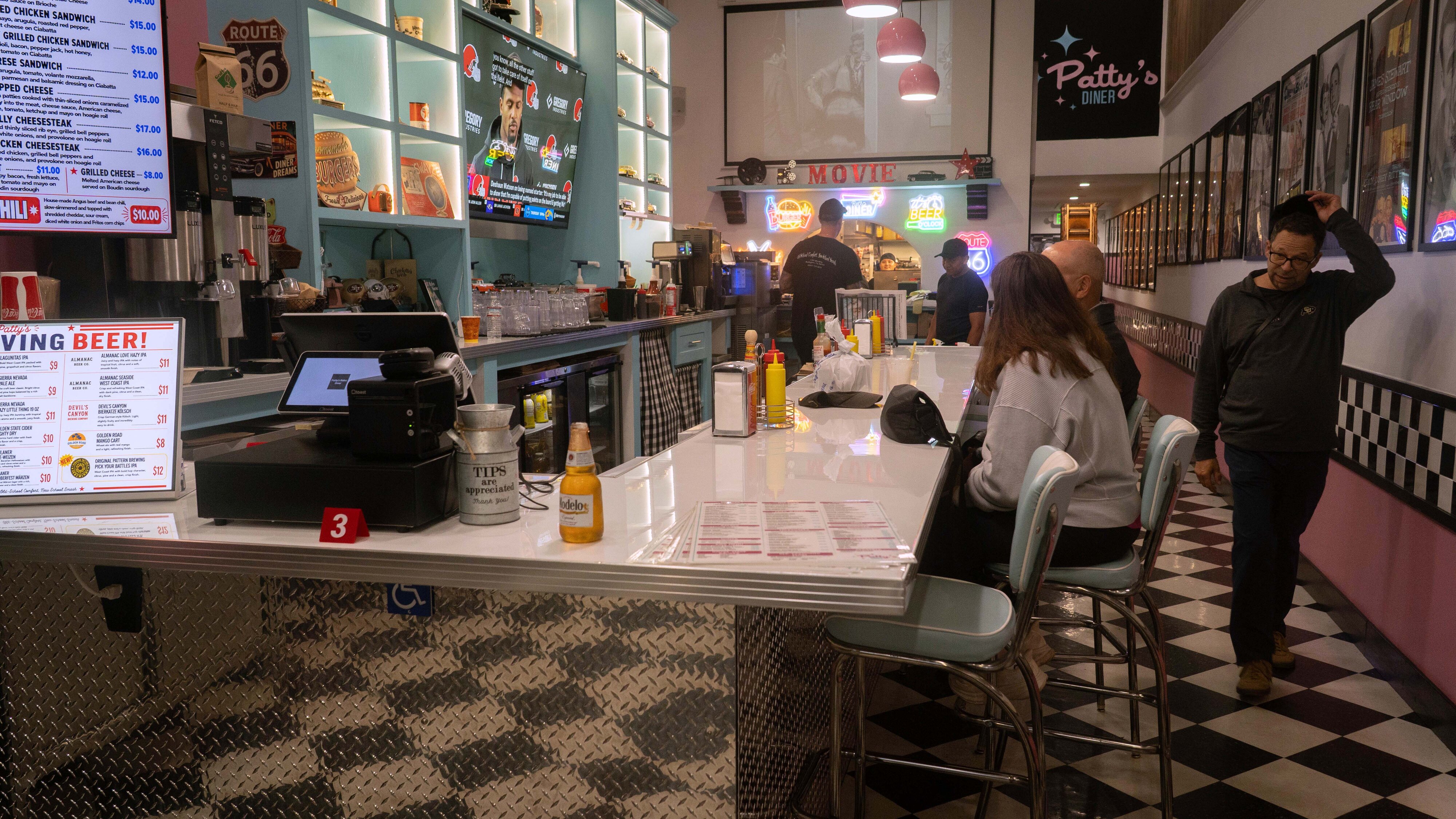 Patty's Cafe for a Chocolate Milk Shake on Broadway in Burlingame, California