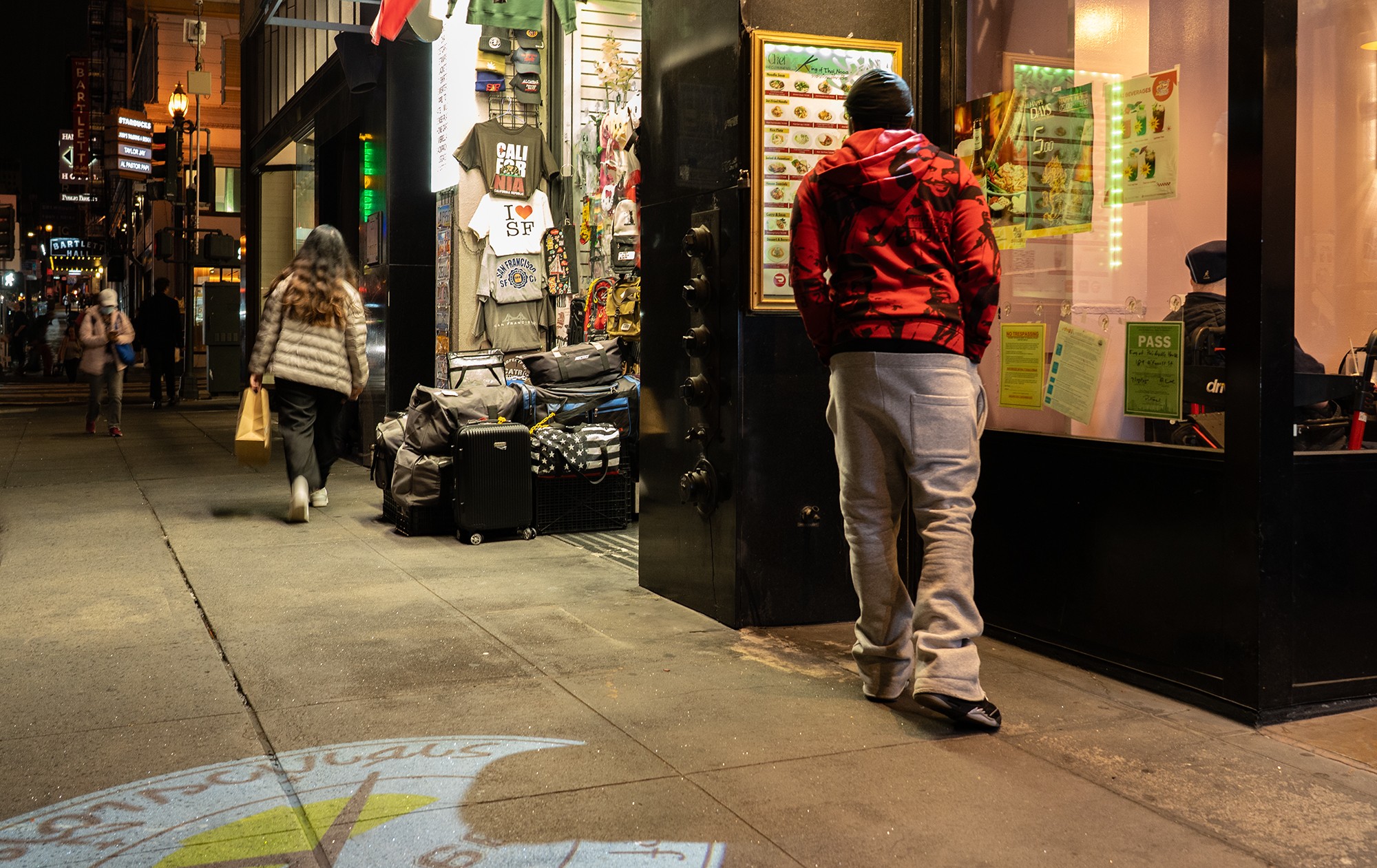 Reading a menu in Downtown San Francisco at night.jpg