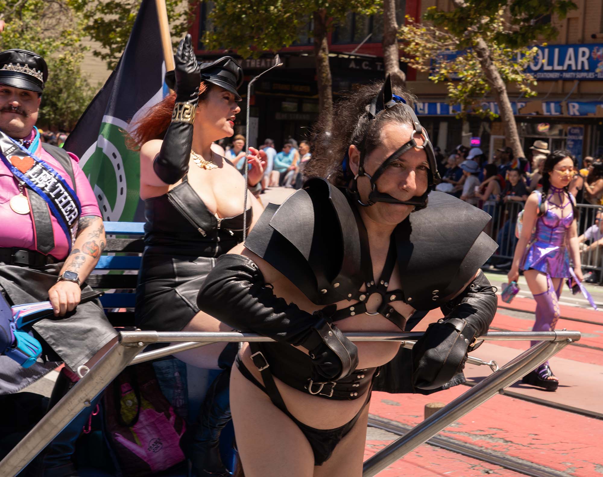 San Francisco Pride Parade 2026 - Woman pulling Carraige