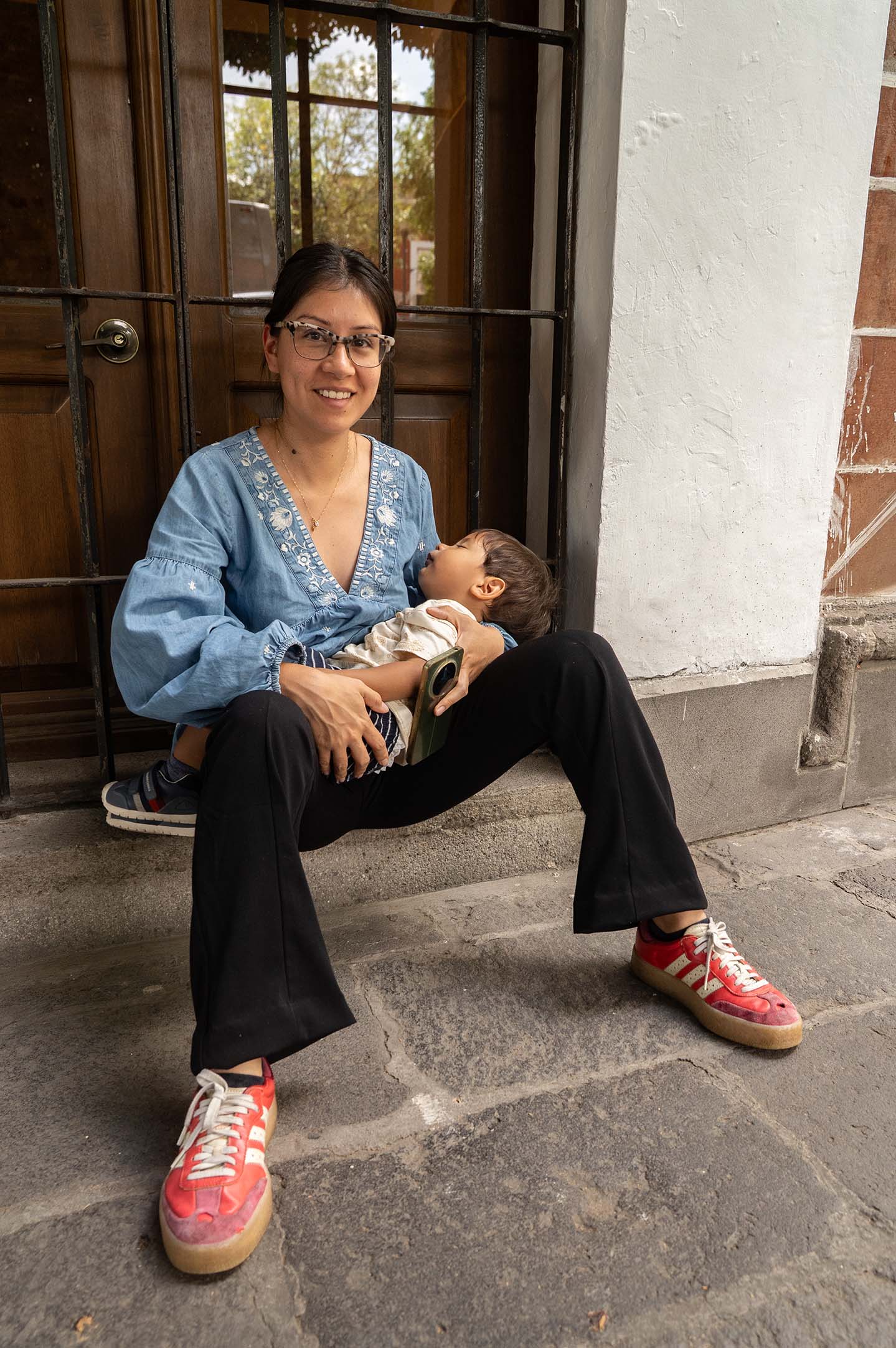 Woman with baby in Puebla, Mexico