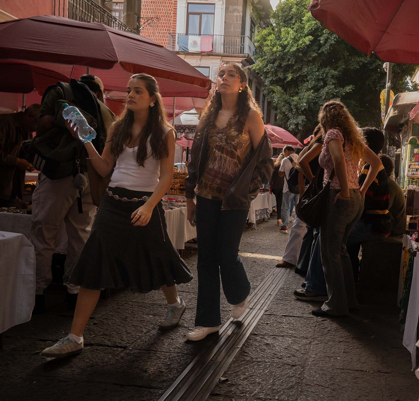Women  at street faire in Puebla, Mexico