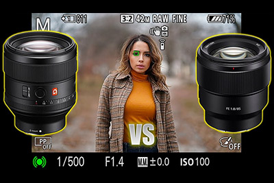 Sony FE 85mm F1.4 GM vs 85mm 1.8 Comparison
