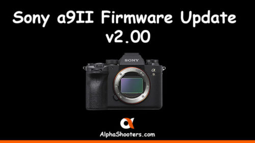 Sony a9II Firmware Update v2.00