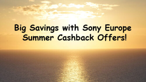 Sony Europe Summer Cashback 2020