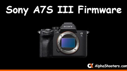 Sony A7S III Firmware