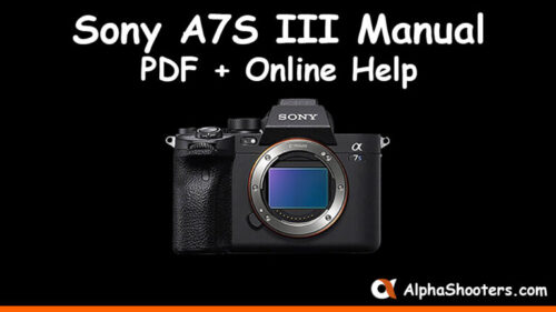Sony a7S III Manual